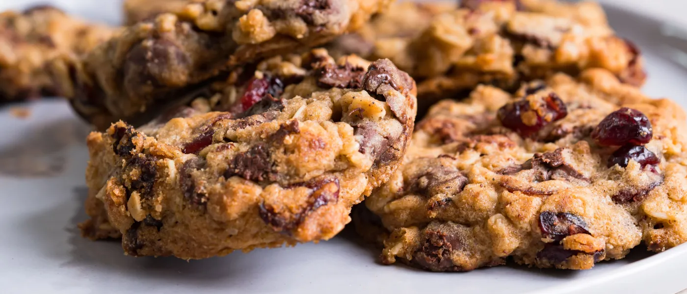 Biscotti di avena con gocce di cioccolato fondente